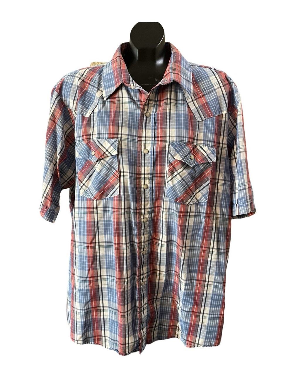 Saddle King Western Plaid Snap Shirt – Size 2XL (ML-54)